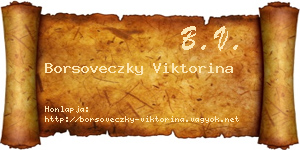 Borsoveczky Viktorina névjegykártya